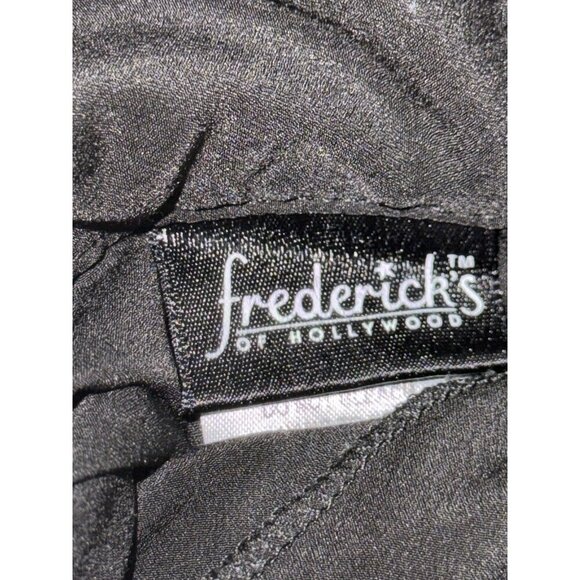 Frederick's of Hollywood Pajama Top Size Small Black Red Comfortable - Picture 5 of 5